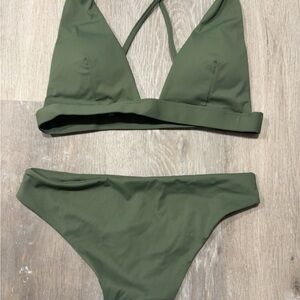 Olive Green Bikini Set